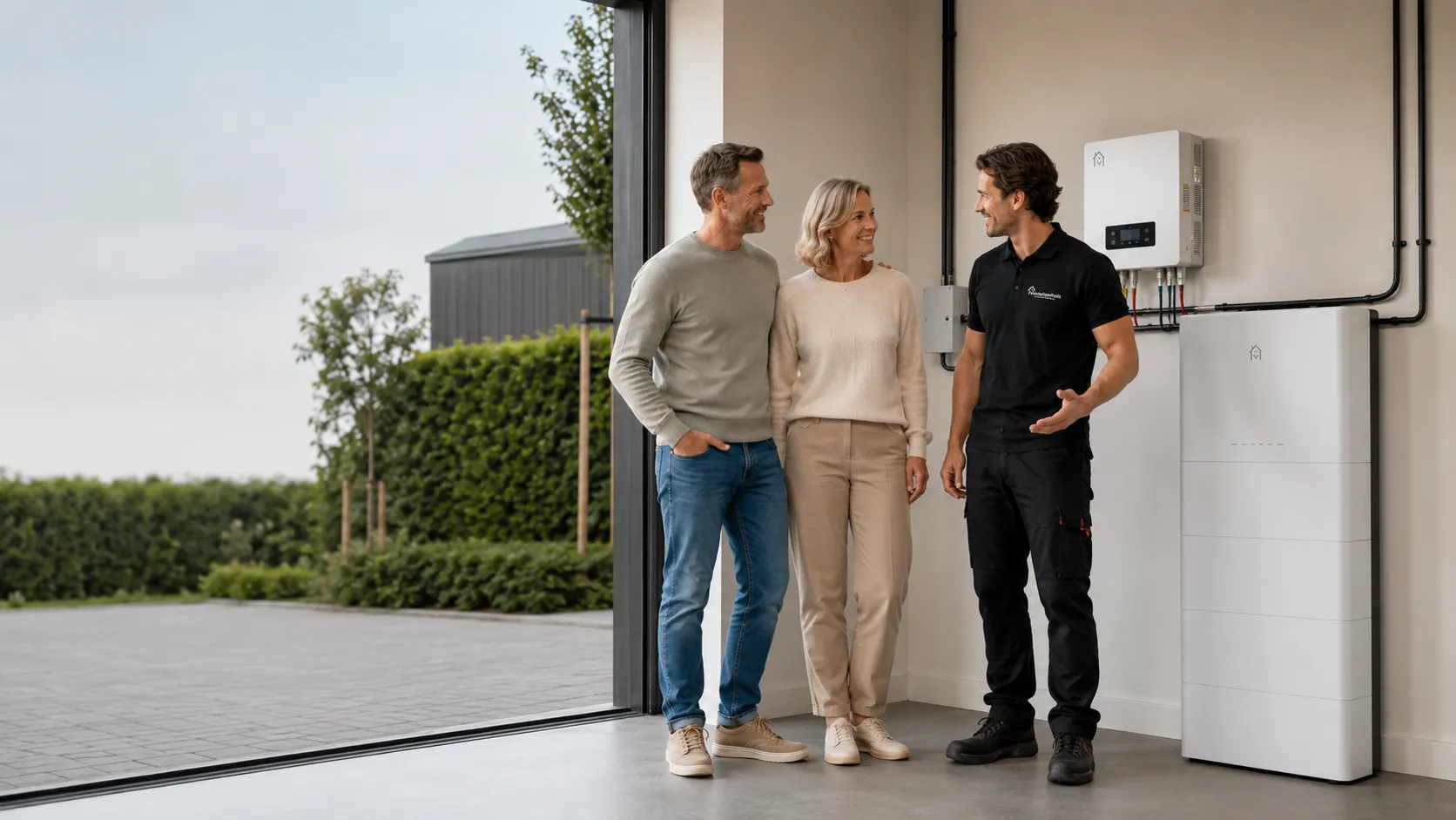 Thuisbatterij geïnstalleerd in een Nederlandse woning